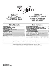 Whirlpool Cabrio WED8500BR Guide D'utilisation Et D'entretien