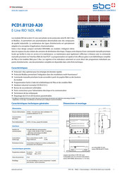 SBC PCD1.B1120-A20 Fiche Technique De Pre-Installation