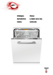 Miele G 6865 SCVI XXL Mode D'emploi