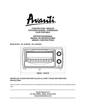 Avanti PO3A1B Manuel D'instructions