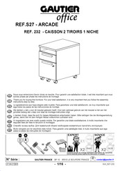 Gautier Office ARCADE S27 232 Instructions De Montage