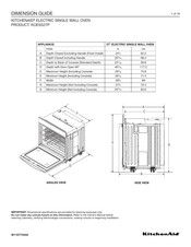 KitchenAid KOES527P Guide De Dimensions