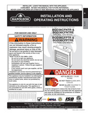 Napoleon GRANDVILLE BGD36CFNTRE Instructions D'installation Et D'opération