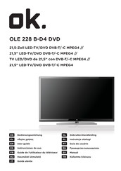 OK. OLE 228 B-D4 DVD Guide De L'utilisateur