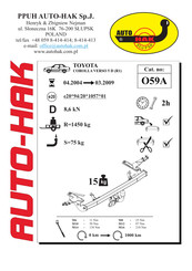 AUTO-HAK O59A Instructions De Montage