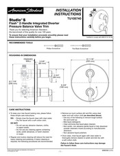 American Standard Studio S TU105740 Instructions D'installation