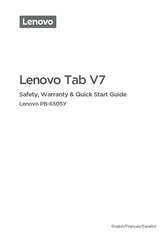 Lenovo Tab V7 Guide De Démarrage Rapide