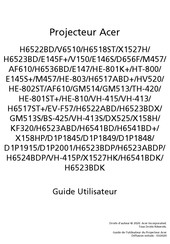 Acer HT-800 Guide Utilisateur