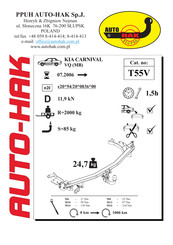 AUTO-HAK T55V Instructions De Montage