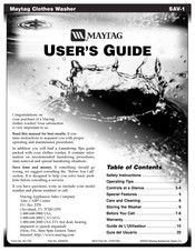 Maytag SAV-1 Guide De L'utilisateur