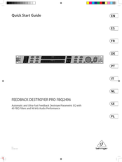 Behringer FEEDBACK DESTROYER PRO FBQ2496 Mode D'emploi