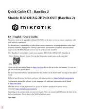 MikroTik RB912UAG-2HPnD-OUT Guide Rapide