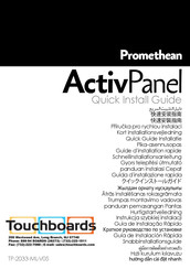 promethean ActivPanel TP-2033-ML-V05 Guide D'installation Rapide