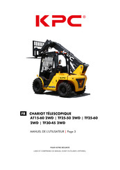 KPC TF25-60 2WD Manuel De L'utilisateur