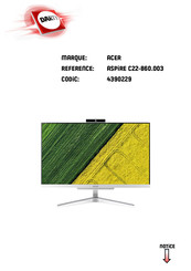 Acer Aspire C22-860.003 Manuel D'utilisation