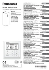 Panasonic WH-UD12HE5 Serie Guide Du Menu Rapide