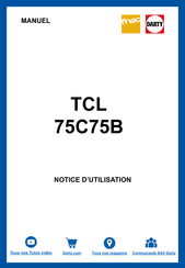 TCL 75C75B Notice D'utilisation