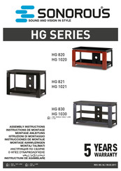 Sonorous HG 820 Instructions De Montage