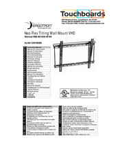 Ergotron Neo-Flex Tilting Wall Mount VHD Manuel D'instructions