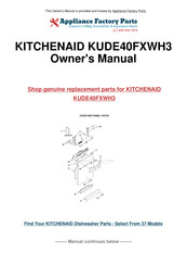 KitchenAid KUDE40FXWH3 Manuel D'instructions