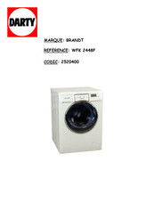 Brandt WFK 2448F Guide D'installation Et D'utilisation