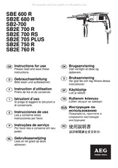 AEG SBE 600 R Instructions D'utilisation