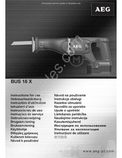 AEG BUS 18 X Instructions D'utilisation