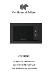 CONTINENTAL EDISON CEMO20EBM Guide D'utilisation