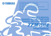 Yamaha YFM700RSE Manuel Du Propriétaire