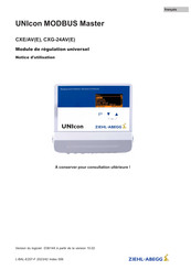 ZIEHL-ABEGG UNIcon MODBUS Master AV Notice D'utilisation