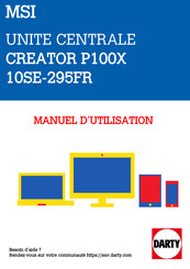 MSI Creator P100X 10SE-295FR Mode D'emploi