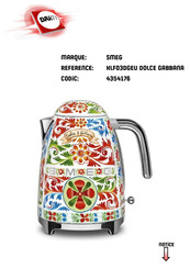 Smeg DOLCE & GABBANA KLF03DGEU Mode D'emploi