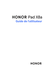 honor Pad X8a Guide De L'utilisateur