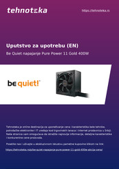 BE QUIET! Pure Power 11 300W Manuel