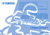 Yamaha GRIZZLY 550 FI 2008 Manuel Du Propriétaire