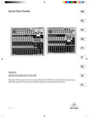 Behringer XENYX QX1832USB Guide Rapide