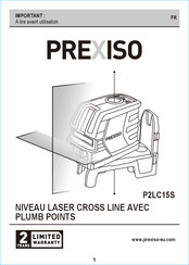 Prexiso P2LC15S Manuel D'utilisation