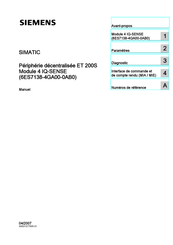 Siemens SIMATIC ET 200S 4 IQ-SENSE Manuel