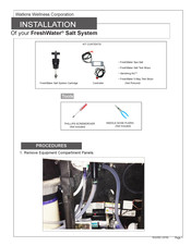 Watkins Wellness FreshWater Salt System Instructions D'installation