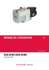 Pfeiffer Vacuum DUO 20 MC Manuel De L'utilisateur