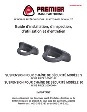 Premier Manufacturing 10000182 Guide D'installation, D'entretien Et D'utilisation