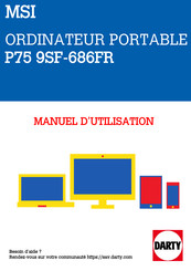 MSI P75 9SF-686FR Manuel D'utilisation