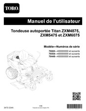 Toro Titan ZXM6075 Manuel De L'utilisateur