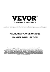 VEVOR C 8 Manuel D'utilisation