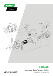 Nidec Leroy-Somer LSA 40 Installation Et Maintenance