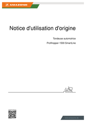 Amazone Profihopper 1500 SmartLine Notice D'utilisation D'origine