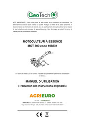 AGRIEURO 108831 Manuel D'utilisation