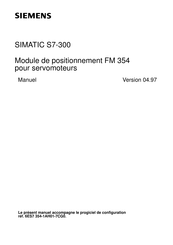 Siemens FM 354 Manuel