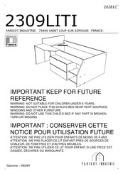 Parisot Industrie 2309LITI Instructions D'assemblage