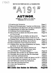 AUTINOR A 191 Notice De Montage